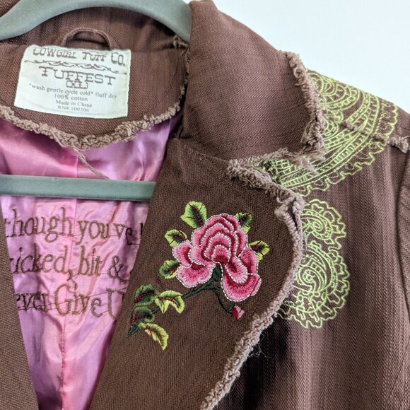 Cowgirl Tuff Co Embroidered Blazer Jacket - Picture 6 of 12